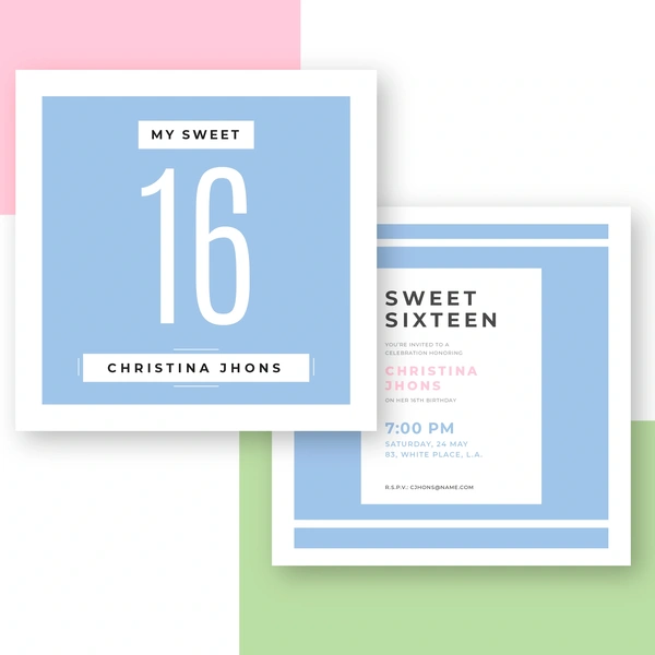  Sweet 16 Birthday Card